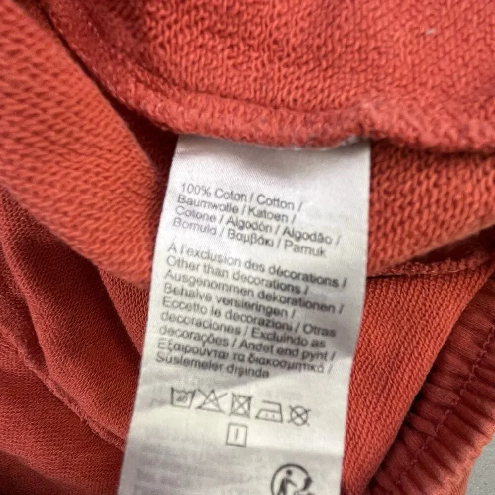 Lacoste Logo Sweat Shorts Mens M Orange Big Croc French Terry Athletic Pockets - Picture 10 of 14